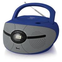 Аудиомагнитола BBK BX195U голубой/серый 2Вт/CD/CDRW/MP3/FM(dig)/USB