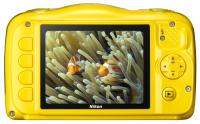 Фотоаппарат Nikon CoolPix W100 желтый 13.2Mpix Zoom3x 2.7" 1080p 22Mb SDXC/SD/SDHC CMOS 1x3.1 5minF HDMI/KPr/DPr/WPr/FPr/WiFi/EN-EL19