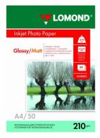 Фотобумага Lomond 0102021 A4/210г/м2/50л./белый глянцевое/матовое для струйной печати