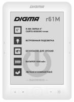 Электронная книга Digma R61M 6" E-Ink Carta 800x600 600MHz/4Gb/microSDHC/подсветка дисплея белый
