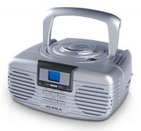 Аудиомагнитола Supra BB-CD101 серебристый 1.5Вт/CD/CDRW/MP3/FM(an)