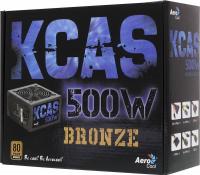 Блок питания Aerocool ATX 500W KCAS-500W 80+ bronze (24+4+4pin) APFC 120mm fan 7xSATA RTL