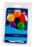 Разветвитель USB 2.0 PC Pet Flower 4порт. разноцветный