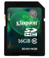 Флеш карта SDHC 16Gb Class10 Kingston SD10VG2/16GB w/o adapter
