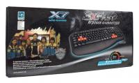 Клавиатура A4 X7-G600 черный PS/2 Gamer (подставка для запястий)