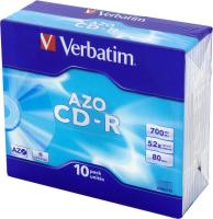 Диск CD-R Verbatim 700Mb 52x Slim case (10шт) (43342)