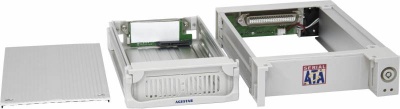 Сменный бокс для HDD AgeStar AMR1- SATA(K)-1F SATA алюминий серебристый 3.5"