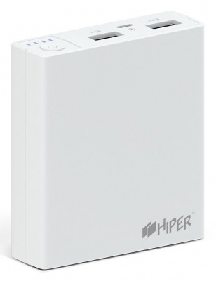Мобильный аккумулятор Hiper RP7500 Li-Ion 7500mAh 2.1A+1A белый 2xUSB