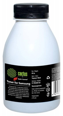Тонер Cactus CS-TRSUNIV-60 черный флакон 60гр. для принтера Samsung 1610/2010/SCX-4100/4200 (SCC)