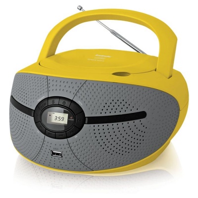 Аудиомагнитола BBK BX195U желтый 2Вт/CD/CDRW/MP3/FM(dig)/USB