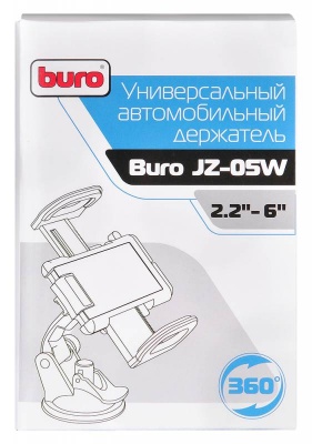 Держатель Buro JZ-05W черный для смартфонов 2.2-6"