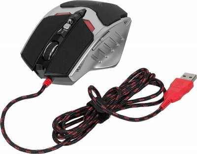 Мышь A4 Bloody TL8 Terminator черный/серебристый лазерная (8200dpi) USB2.0 игровая (9but)