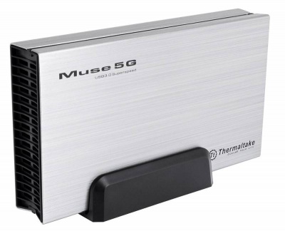 Внешний корпус для HDD Thermaltake Muse 5G ST0042Е SATA III пластик/алюминий серебристый 3.5"