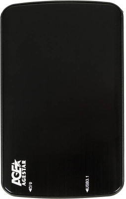 Внешний корпус для HDD/SSD AgeStar 31UB2A12 SATA пластик/алюминий черный 2.5"