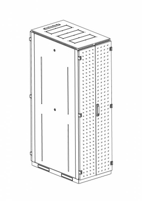 Шкаф серверный ЦМО ШТК-С-42.6.10-48АА 42U 600x1050мм пер.дв.перфор. 2 бок.пан. 1000кг серый