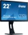 Монитор Iiyama 21.5" ProLite B2283HS-B3 черный TN+film LED 1ms 16:9 HDMI M/M матовая HAS Pivot 1000:1 250cd 170гр/160гр 1920x1080 D-Sub DisplayPort FHD 4.8кг