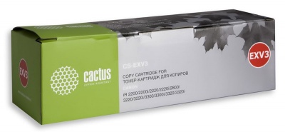 Тонер Картридж Cactus CS-EXV3 черный (15000стр.) для Canon IR 2200/ 2220/2220i/ 2800/ 3220/ 3220i/ 3300/ 3300i/ 3320/ 3320i