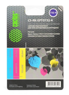 Заправка для ПЗК Cactus CS-RK-EPT0732-4 многоцветный 3x30мл для Epson St С79