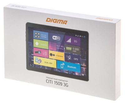 Планшет Digma CITI 1509 3G MT8321 (1.3) 4C/RAM1Gb/ROM8Gb 10.1" IPS 1280x800/3G/Android 6.0/черный/2Mpix/0.3Mpix/BT/GPS/WiFi/Touch/microSD 64Gb/minUSB/5000mAh