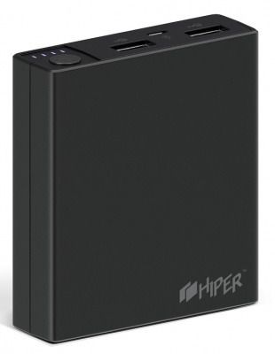 Мобильный аккумулятор Hiper RP7500 Li-Ion 7500mAh 2.1A+1A черный 2xUSB