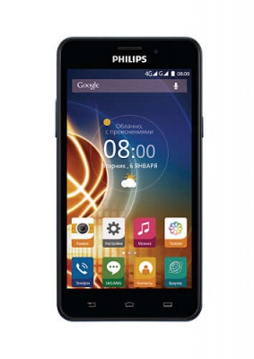Смартфон Philips V526 Xenium 8Gb 1Gb темно-синий моноблок 3G 4G 2Sim 5" 720x1280 Android 5.1 13Mpix WiFi BT GPS GSM900/1800 GSM1900 TouchSc MP3 A-GPS microSDXC max64Gb