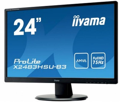 Монитор Iiyama 24" ProLite B2483HS-B3 черный VA LED 1ms 16:9 M/M матовая HAS Pivot 1000:1 250cd 170гр/160гр 1920x1080 D-Sub DisplayPort FHD 5.1кг