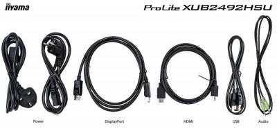 Монитор Iiyama 23.8" ProLite XUB2492HSU-B1 черный IPS LED 5ms 16:9 HDMI M/M матовая HAS Pivot 250cd 178гр/178гр 1920x1080 D-Sub DisplayPort FHD USB 5.4кг