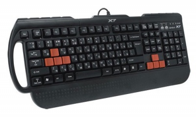 Клавиатура A4 X7-G700 черный PS/2 Multimedia Gamer (подставка для запястий)