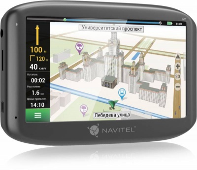 Навигатор Автомобильный GPS Navitel N500 5" 480x272 4Gb microSDHC серый Navitel