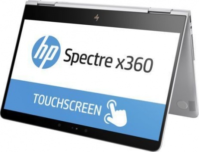 Ультрабук-трансформер HP Spectre x360 13-ae010ur Core i7 8550U/8Gb/SSD256Gb/Intel UHD Graphics 620/13.3"/IPS/Touch/FHD (1920x1080)/Windows 10 64/silver/WiFi/BT/Cam/Bag