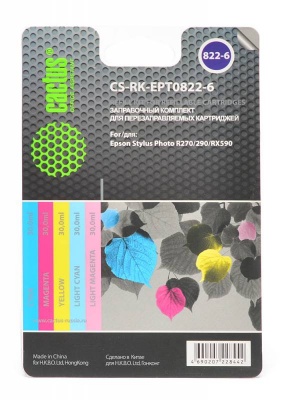 Заправка для ПЗК Cactus CS-RK-EPT0822-6 многоцветный 5x30мл для Epson Ph R270