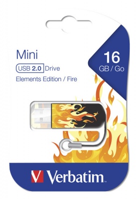 Флеш Диск Verbatim 16Gb Mini Elements Edition 49406 USB2.0 черный/рисунок