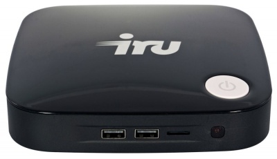 Неттоп IRU 317 Cel J3160 (1.6)/4Gb/500Gb 5.4k/HDG400/CR/Windows 10 Home Single Language 64/GbitEth/WiFi/BT/36W/черный