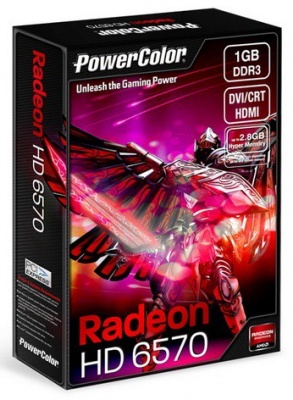 Видеокарта PowerColor PCI-E AX6570 1GBD3-HE AMD Radeon HD 6570 1024Mb 128bit DDR3 650/1000 DVIx1/HDMIx1/CRTx1/HDCP oem