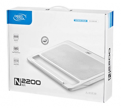 Подставка для ноутбука Deepcool N2200 15.4"350x273x55мм 25.1дБ 2xUSB 2x 140ммFAN 721г белый
