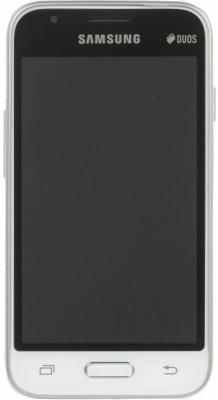 Смартфон Samsung SM-J105 Galaxy J1 mini (2016) 8Gb 1Gb белый моноблок 3G 2Sim 4" 480x800 Android 5.1 5Mpix WiFi BT GPS GSM900/1800 GSM1900 TouchSc MP3 FM microSD max128Gb