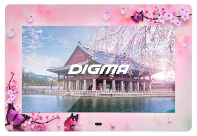 Фоторамка Digma 10.1" PF-104FL 1024x600 белый пластик ПДУ Видео