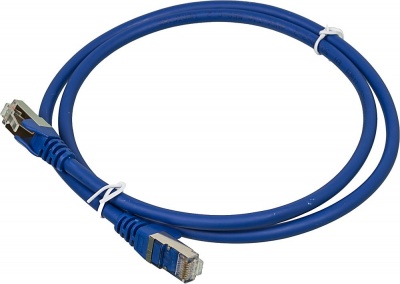 Патч-корд Lanmaster FTP LAN-PC45/S6A-1.0-BL вилка RJ-45-вилка RJ-45 кат.6А 1м синий LSZH (уп.:1шт)