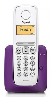 Р/Телефон Dect Gigaset A230 фиолетовый/белый АОН