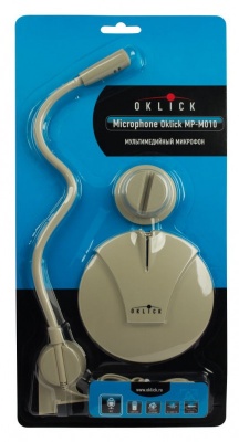 Микрофон проводной Oklick MP-M010 1.8м белый