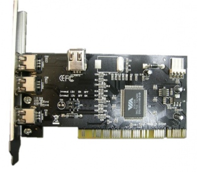 Контроллер PCI VIA6306 1xIEEE1394(4p) 3xIEEE1394(6p) Bulk