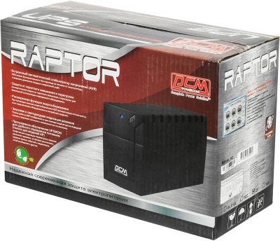 Источник бесперебойного питания Powercom Raptor RPT-600AP 360Вт 600ВА черный