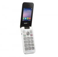 Мобильный телефон Alcatel 2051D OneTouch белый раскладной 2Sim 2.4" 240x320 2Mpix GSM900/1800 GSM1900 FM microSD max32Gb