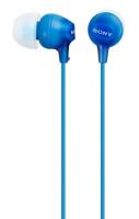 Наушники вкладыши Sony MDR-EX15LP 1.2м голубой проводные (в ушной раковине)