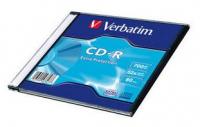 Диск CD-R Verbatim 700Mb 52x Slim case (1шт) (43347)