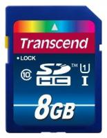 Флеш карта SDHC 8Gb Class10 Transcend TS8GSDU1 Premium w/o adapter