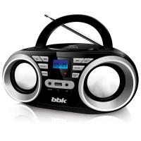 Аудиомагнитола BBK BX160BT черный 6Вт/CD/CDRW/MP3/FM(dig)/USB/BT