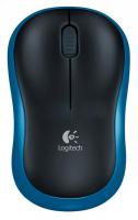 Мышь Logitech M185 синий оптическая (1000dpi) беспроводная USB1.1 для ноутбука (2but)