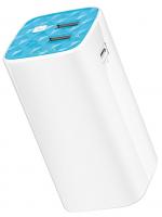 Мобильный аккумулятор TP-Link TL-PB10400 Li-Ion 10400mAh 2.4A белый/голубой 2xUSB (чехол в комплекте)