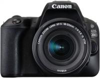 Зеркальный Фотоаппарат Canon EOS 200D черный 24.2Mpix EF-S 18-55mm f/1:4-5.6 IS STM 3" 1080p Full HD SDXC Li-ion